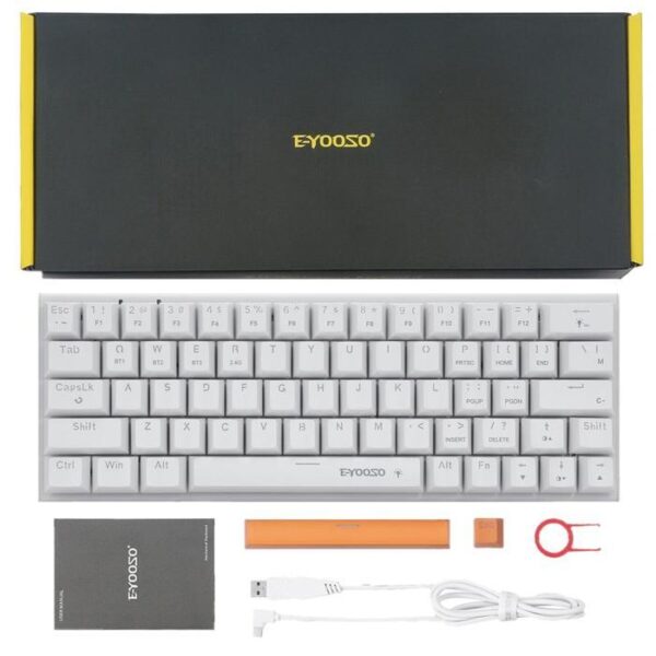 E-YOOSO Keyboard Z-11 Mechanical 63 Key RGB - White