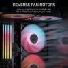 CORSAIR Fan Casing RS120-R ARGB PWM Reverse 120mm Triple Pack - Black