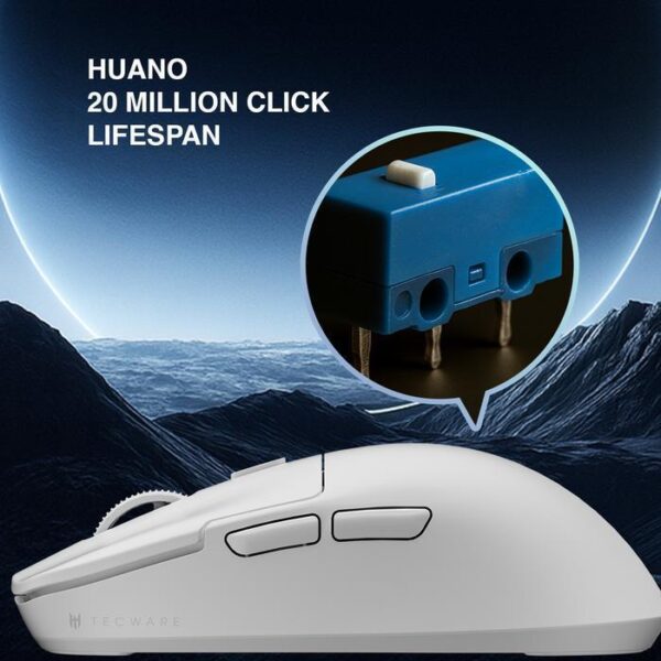 TECWARE Mouse EX2 Wireless Bluetooth Tri Mode PAW3311
