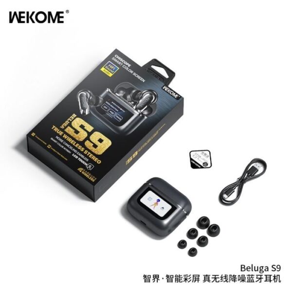 WEKOME Earphone Beluga S9 TWS Smart Color Screen - Gold