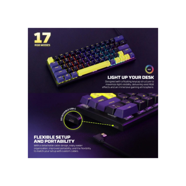 fantech-keyboard-atom63-mk874-v2-yoru-mechanical-rgb-black-b FANTECH Keyboard Atom63 MK874 V2 Yoru Mechanical RGB - Black Blue