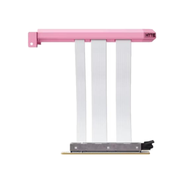hyte-pci-e-5-0-riser-with-colored-shroud-strawberry-milk HYTE PCI-E 5.0 Riser With Colored Shroud Strawberry Milk