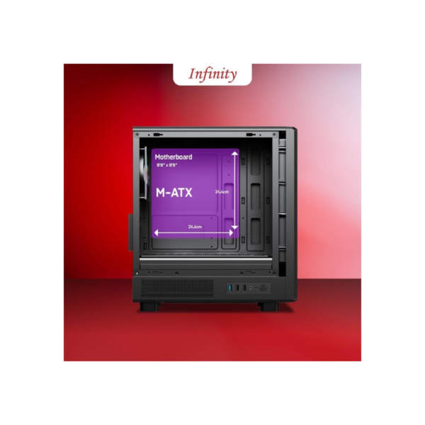 INFINITY Casing Axis M-ATX 3 Fan - Black