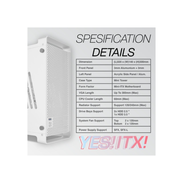 METALFISH Casing G5 Plus Aluminium Mini ITX