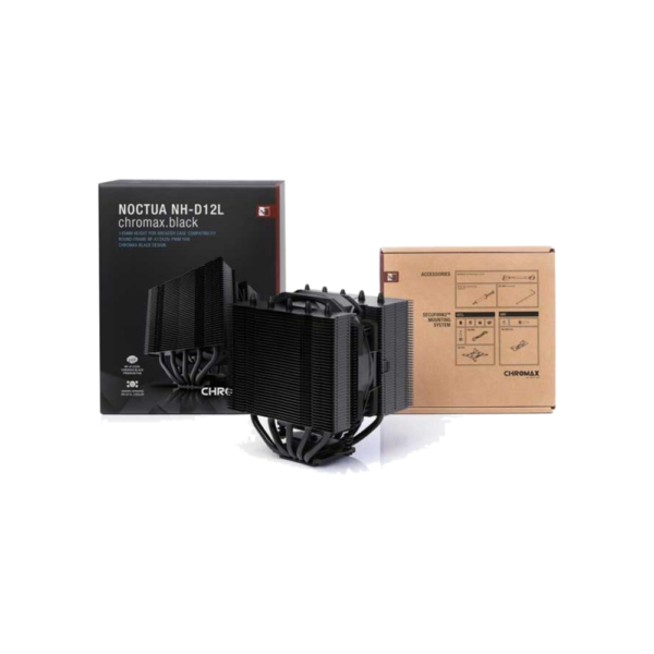 noctua-cpu-cooler-nh-d12l-chromax-black-dual-tower NOCTUA CPU Cooler NH-D12L Chromax Black Dual Tower
