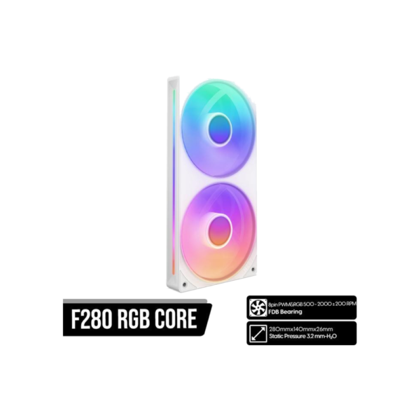 NZXT Fan Casing F280 RGB Core Single Frame - White