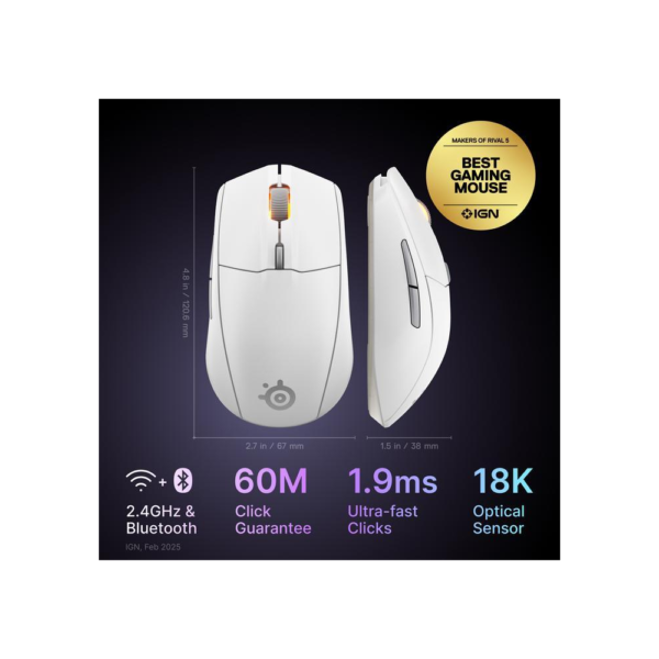 STEELSERIES Mouse Rival 3 Wireless Gen 2 Gaming