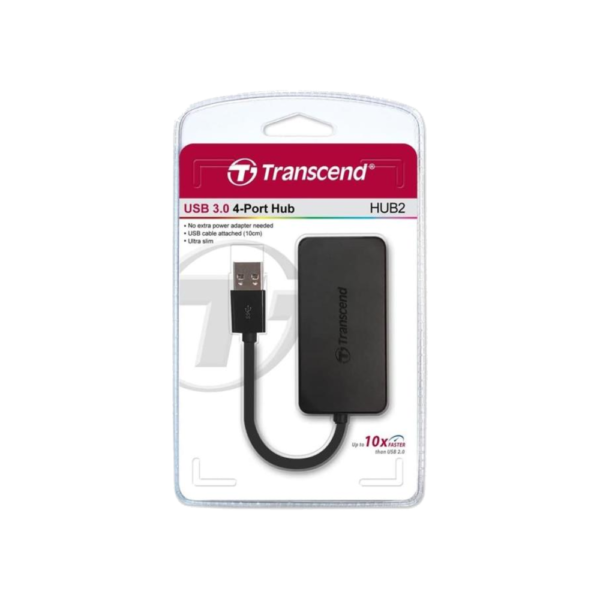 TRANSCEND USB Hub HUB2 4 Port USB 3.0 TS-HUB2K