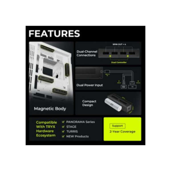 TRYX Connect USB 2.0 Hub 9 Pin 4 Port